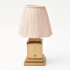 Rechargeable Lamp with Pink Lotus Shade (18cm)