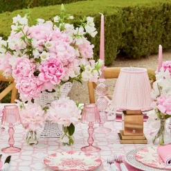 Rechargeable Lamp with Pink Lotus Shade (18cm)