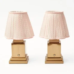 Rechargeable Lamp with Pink Lotus Shade (18cm)
