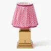 Rechargeable Lamp with Raspberry Lotus Shade (18cm)