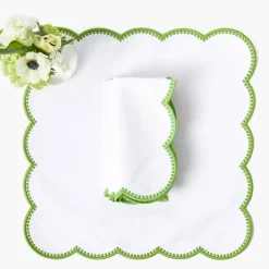 Rectangular Bettina White Napkins (Set of 4)
