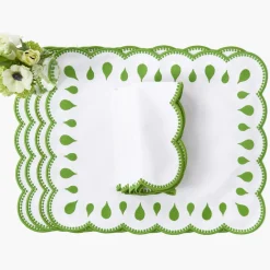 Rectangular Bettina White Napkins (Set of 4)