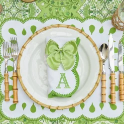 Rectangular Bettina White Placemats & Napkins (Set of 4)