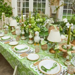 Rectangular Bettina White Placemats & Napkins (Set of 4)