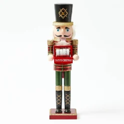 Red & Green Christmas Countdown Nutcracker