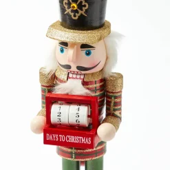 Red & Green Christmas Countdown Nutcracker