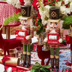 Red & Green Christmas Countdown Nutcracker