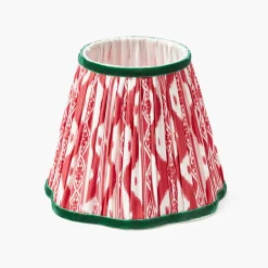 Red & Green Ikat Lampshade (18cm)