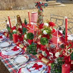 Red Bow Laurel Placemats (Set of 4)