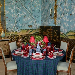 Red Ceramic Bow Candleholder (Pair)