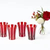 Red Positano Glasses (Set of 4)