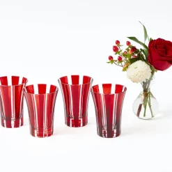 Red Positano Glasses (Set of 4)