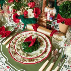 Red Ribboned Potted Boxwood Ball (Pair)