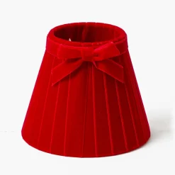 Red Velvet Bow Lampshade (18cm)