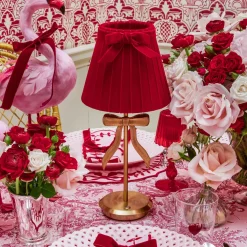 Red Velvet Bow Lampshade (18cm)