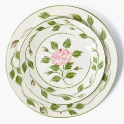 Rose Bud Dinner & Starter Plates (Set of 8)