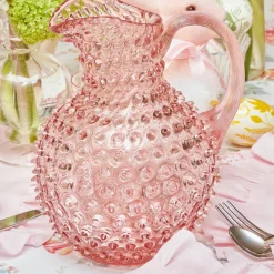 Rose Pink Hobnail Jug