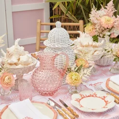 Rose Pink Hobnail Jug