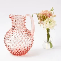 Rose Pink Hobnail Jug