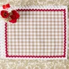 Rossina Putty Gingham & Red Placemats (Set of 4)
