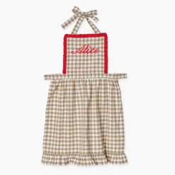 Rossina Putty Gingham & Red Apron