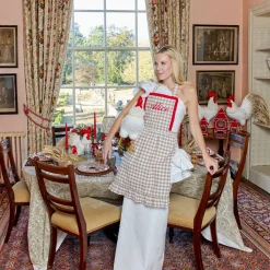 Rossina Putty Gingham & Red Apron