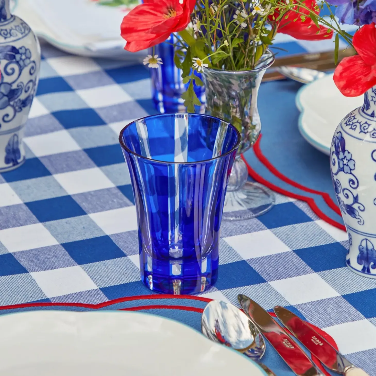 Royal Blue Positano Glasses (Set of 4)