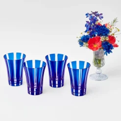 Royal Blue Positano Glasses (Set of 4)