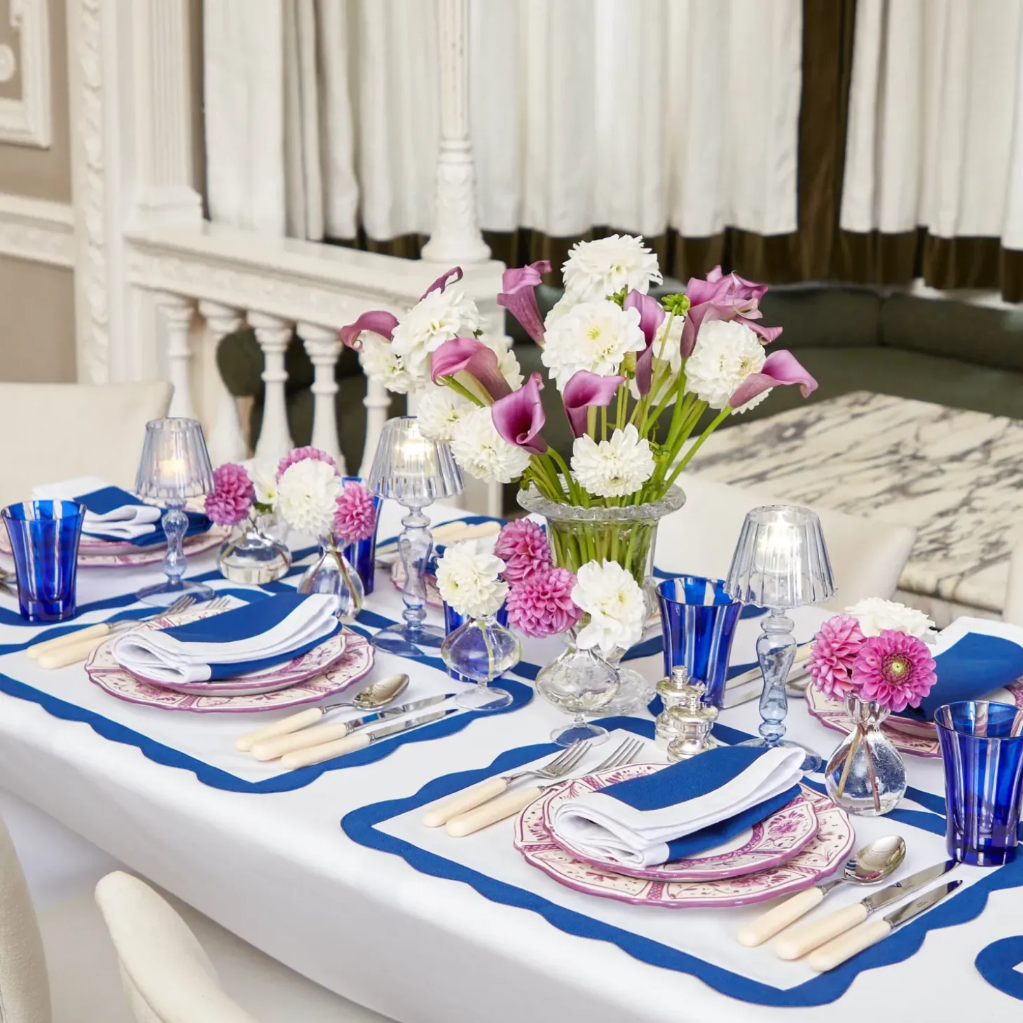 Royal Blue Positano Glasses (Set of 4)