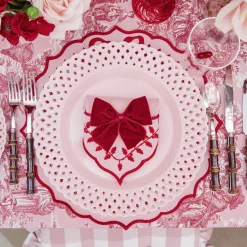Ruby Red Velvet Napkin Bows (Set of 4)