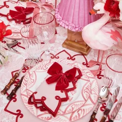 Ruby Red Velvet Napkin Bows (Set of 4)
