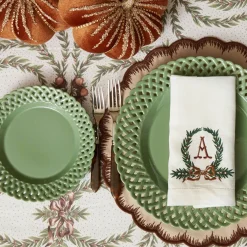 Sage Basketweave Dinner & Starter Plates (Set of 8)