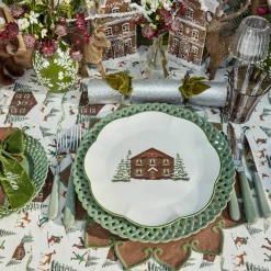 Sage Basketweave Dinner Plate