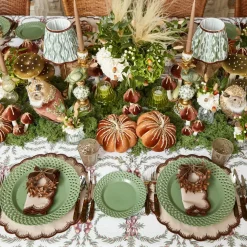 Sage Basketweave Starter Plates (Set of 4)