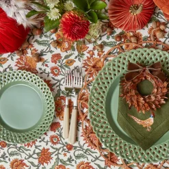 Sage Basketweave Starter Plates (Set of 4)
