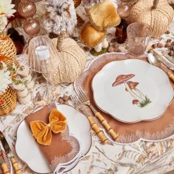 Scalloped Mushroom Dinner Plates (Set of 4)