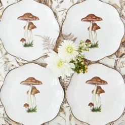 Scalloped Mushroom Dinner Plates (Set of 4)