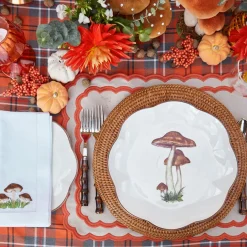Scalloped Mushroom Dinner Plates (Set of 4)