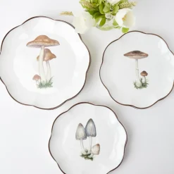 Scalloped Mushroom Dinner Plates (Set of 4)