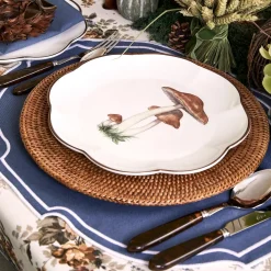 Scalloped Mushroom Dinner Plates (Set of 4)