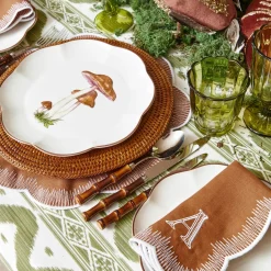 Scalloped Mushroom Dinner Plates (Set of 4)