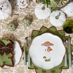 Scalloped Mushroom Dinner Plates (Set of 4)