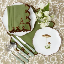 Scalloped Mushroom Starter Plates (Set of 4)