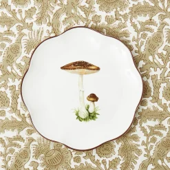 Scalloped Mushroom Starter Plates (Set of 4)