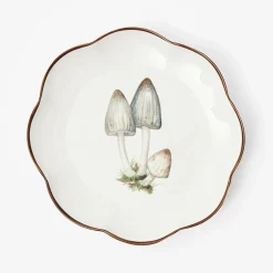 Scalloped Mushroom Starter Plate (Grey)