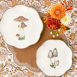 Scalloped Mushroom Starter Plate (Grey)