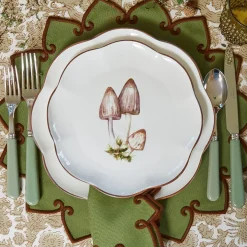 Scalloped Mushroom Starter Plate (Grey)