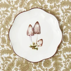 Scalloped Mushroom Starter Plate (Grey)