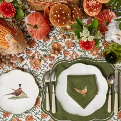 Scalloped Pheasant Dinner & Starter Plates (Set of 8)