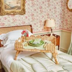 Scalloped Rattan Breakfast Tray